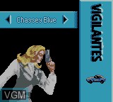 Menu screen of the game Vigilante 8 on Nintendo Game Boy Color