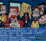 Menu screen of the game Wild Thornberrys, The - Rambler on Nintendo Game Boy Color