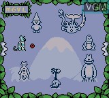 Menu screen of the game Zoboomafoo - Playtime in Zobooland on Nintendo Game Boy Color