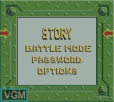 Menu screen of the game BattleTanx on Nintendo Game Boy Color