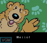 Menu screen of the game Bear in the Big Blue House on Nintendo Game Boy Color