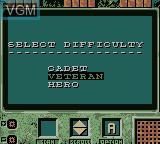 Menu screen of the game Cannon Fodder on Nintendo Game Boy Color