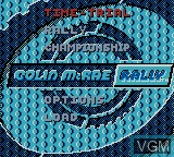 Menu screen of the game Colin McRae Rally on Nintendo Game Boy Color
