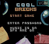 Menu screen of the game Cool Bricks on Nintendo Game Boy Color