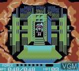 Menu screen of the game Crystalis on Nintendo Game Boy Color