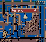 Menu screen of the game Maus, Die - Verrueckte Olympiade on Nintendo Game Boy Color