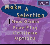 Menu screen of the game Diva Starz - Mall Mania on Nintendo Game Boy Color