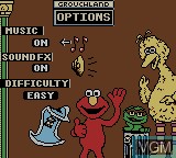 Menu screen of the game Elmo in Grouchland on Nintendo Game Boy Color