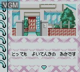 Menu screen of the game Nakayoshi Pet Series 1 - Kawaii Hamster on Nintendo Game Boy Color