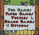 Menu screen of the game Gobs of Games on Nintendo Game Boy Color