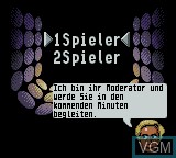 Menu screen of the game Gute Zeiten Schlechte Zeiten Quiz on Nintendo Game Boy Color