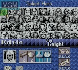 Menu screen of the game Heroes of Might and Magic II on Nintendo Game Boy Color
