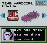 Menu screen of the game Jeff Gordon XS Racing on Nintendo Game Boy Color
