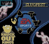 Menu screen of the game Knockout Kings on Nintendo Game Boy Color