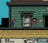 In-game screen of the game Lucky Luke - Desperado Train on Nintendo Game Boy Color
