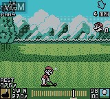 In-game screen of the game Mario Golf on Nintendo Game Boy Color