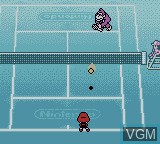 In-game screen of the game Mario Tennis on Nintendo Game Boy Color