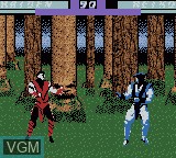 In-game screen of the game Mortal Kombat 4 on Nintendo Game Boy Color