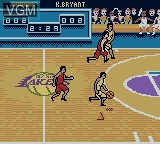 In-game screen of the game NBA Hoopz on Nintendo Game Boy Color