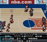 In-game screen of the game NBA In the Zone 2000 on Nintendo Game Boy Color