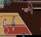 In-game screen of the game NBA Jam 2001 on Nintendo Game Boy Color