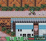 In-game screen of the game No Fear Downhill Mountain Biking on Nintendo Game Boy Color