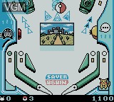 In-game screen of the game Pokemon Pinball on Nintendo Game Boy Color