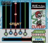 In-game screen of the game Pop'n Music GB on Nintendo Game Boy Color