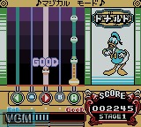 In-game screen of the game Pop'n Music GB Disney Tunes on Nintendo Game Boy Color