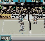 In-game screen of the game Power Spike Pro Beach Volleyball on Nintendo Game Boy Color