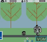 In-game screen of the game Powerpuff Girls, The - Paint the Townsville Green on Nintendo Game Boy Color
