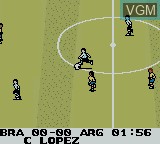 In-game screen of the game Ronaldo V-Football on Nintendo Game Boy Color