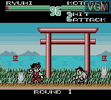In-game screen of the game SD Hiryu no Ken EX on Nintendo Game Boy Color