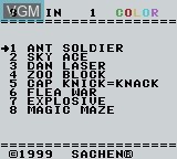 In-game screen of the game 8-in-1 on Nintendo Game Boy Color