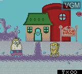 In-game screen of the game SpongeBob SquarePants - Legend of the Lost Spatula on Nintendo Game Boy Color