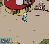 In-game screen of the game Adventures of the Smurfs, The on Nintendo Game Boy Color