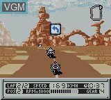 In-game screen of the game Suzuki Alstare Extreme Racing on Nintendo Game Boy Color