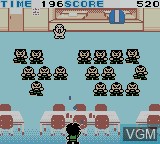 In-game screen of the game Totsugeki! Pappara Tai on Nintendo Game Boy Color