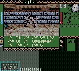 In-game screen of the game Towers - Lord Baniff's Deceit on Nintendo Game Boy Color