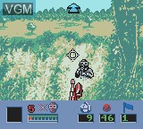 In-game screen of the game Ultimate Paintball on Nintendo Game Boy Color