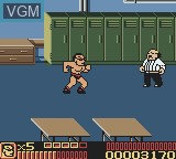 In-game screen of the game WWF Betrayal on Nintendo Game Boy Color