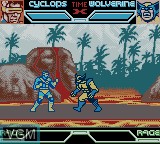 In-game screen of the game X-Men - Mutant Academy on Nintendo Game Boy Color