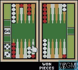 In-game screen of the game Backgammon on Nintendo Game Boy Color