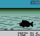 In-game screen of the game Black Bass - Lure Fishing on Nintendo Game Boy Color