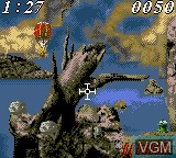 In-game screen of the game Moorhuhn 3 - ...Es Gibt Huhn! on Nintendo Game Boy Color