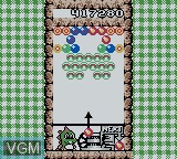 In-game screen of the game Bust-A-Move 4 on Nintendo Game Boy Color