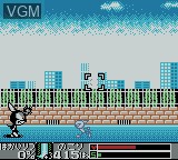 In-game screen of the game Cyborg Kuro-chan 2 - White Woods no Gyakushuu on Nintendo Game Boy Color