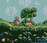 In-game screen of the game Pooh and Tigger's Hunny Safari on Nintendo Game Boy Color