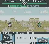 In-game screen of the game Dragon Ball Z - Legendary Super Warriors on Nintendo Game Boy Color