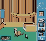 In-game screen of the game Ferret Monogatari on Nintendo Game Boy Color